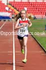 Under-13 girls 1500 metres at the North Eastern Championships, Gateshead International Stadium.  Photos: David T. Hewitson/Sports for All Pics